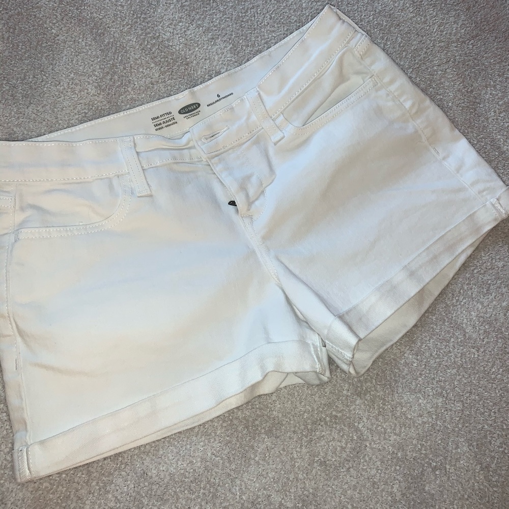 Old Navy white denim shorts